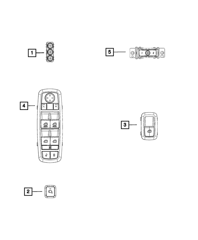 68590240AA - Electrical: Front Door Switch And Bezel, Left for Mopar Image image