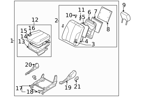 Front Seat Components for 2001 Nissan Maxima #0