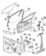 5015216AD - Doors and Related Parts: Front Door Window Regulator, Right for Mopar Image