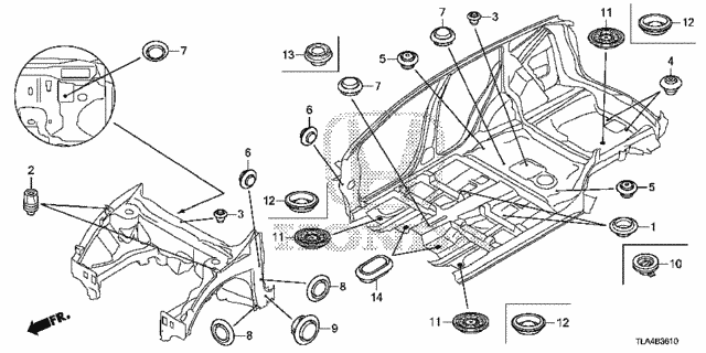 Grommet (FR.) for 2019 Honda CR-V #0