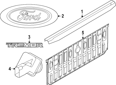 Exterior Trim - Tail Gate for 2025 Ford Maverick #0