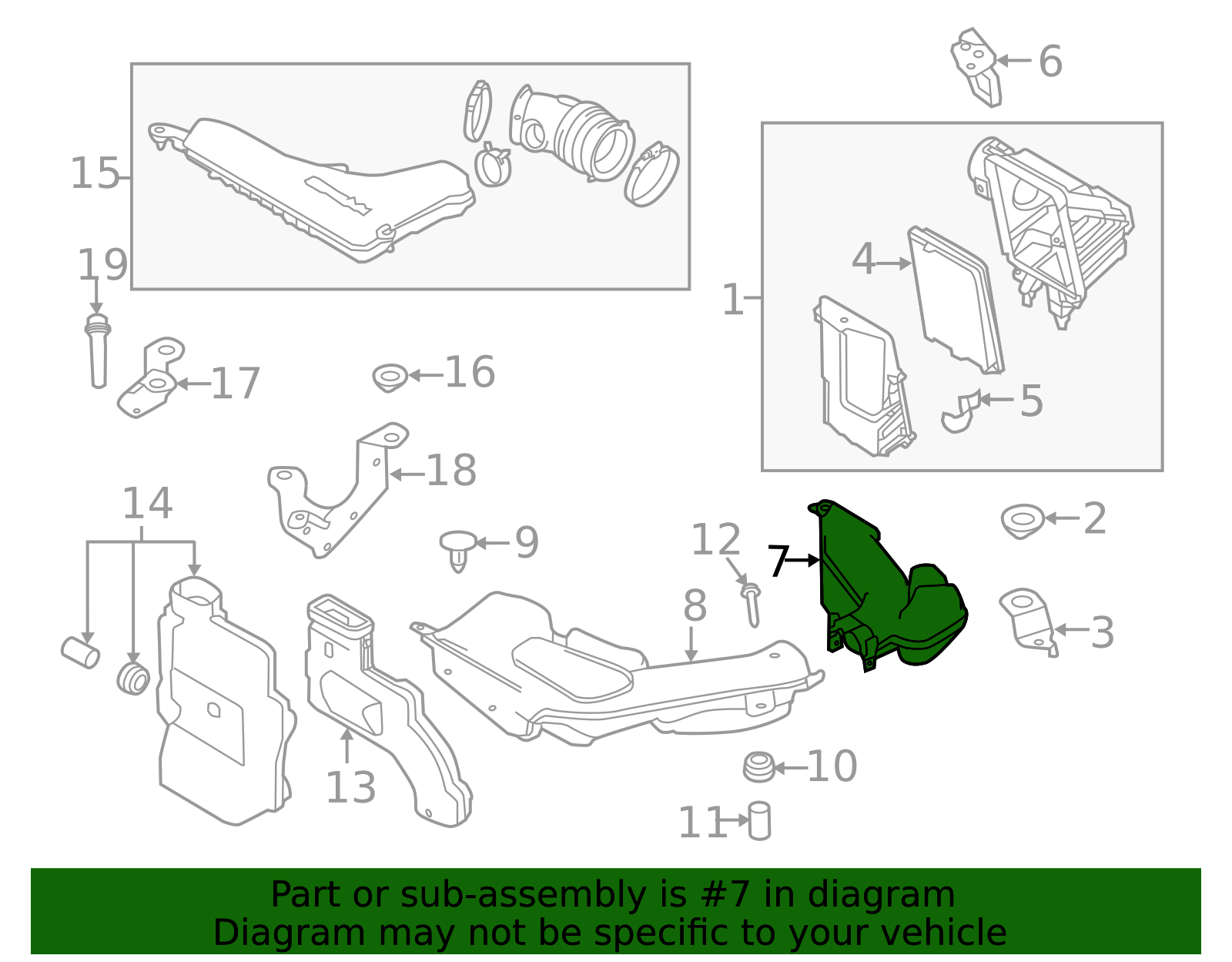 2017-2019 Nissan Rogue Air Inlet Duct 16554-4BC1B | OEM Parts Online