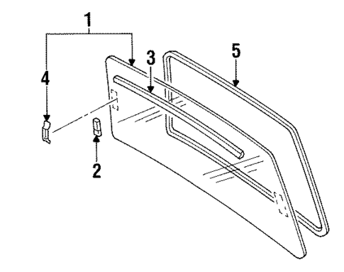 Glass - Lift Gate for 1997 Mazda MPV #0