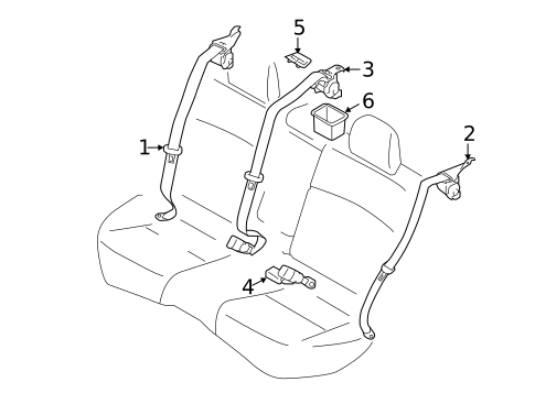 Rear Seat Belts for 2015 Subaru WRX STI #0