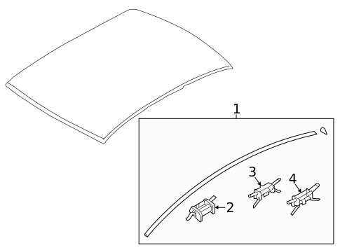 Exterior Trim - Roof for 2018 Hyundai Sonata #1