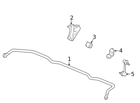 Stabilizer Bar & Components for 1999 Acura RL #0
