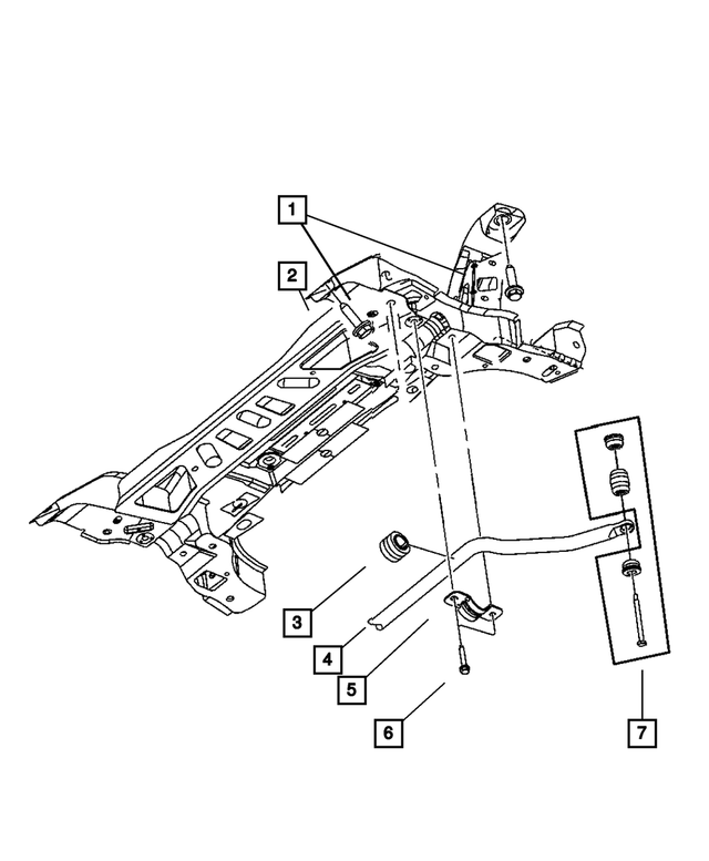 5085656AA - : Front Sway Bar for Mopar Image