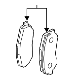 BJY73328ZA - Brakes: Brake Pads for Mazda: 3 Image