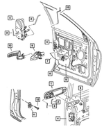 55276395AA - Doors and Related Parts: Outside Handle To Latch Link, Left for Dodge: Ram 1500, Ram 2500, Ram 3500 Image