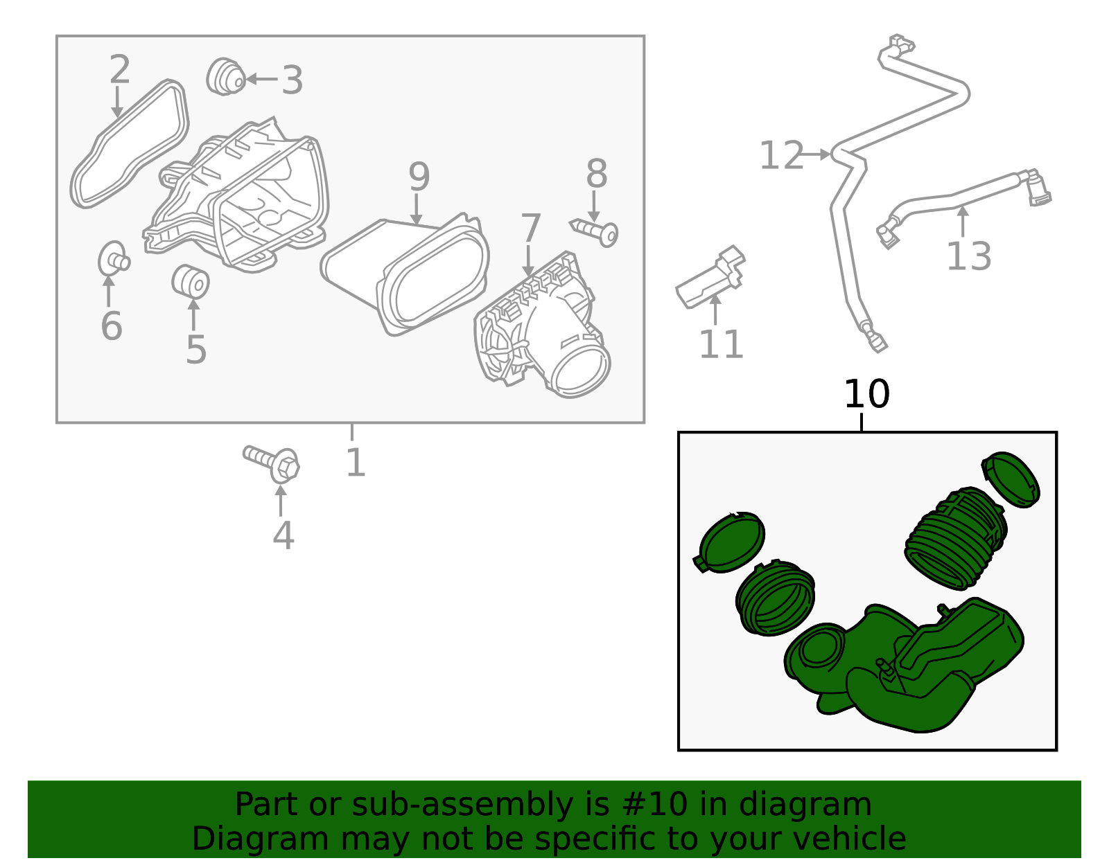 thumbnail image 2 of GM Original Reproductions Air Cleaner Intake Flex Duct For 1978-1981 Corvette – Right Side To Fender – 472712 2 of 4
