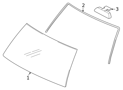 Glass - Windshield for 2004 Mitsubishi Montero #0