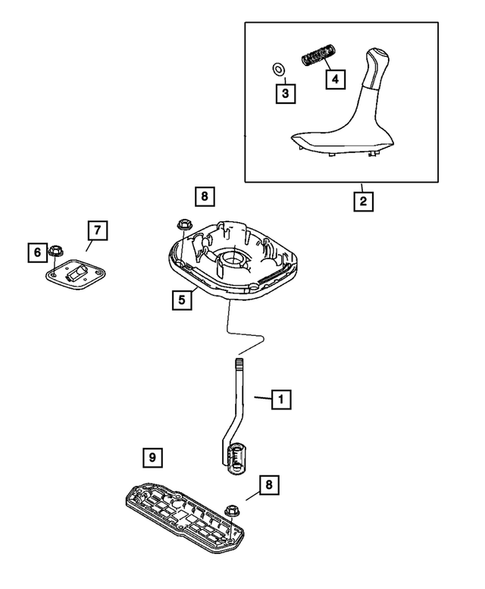 Gearshift Controls for 2004 Jeep Liberty #1