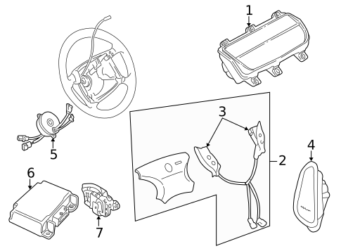 Air Bag Components for 2001 Saab 9-3 #0
