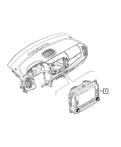 Radio, Antenna, Speakers, DVD, and Video systems for 2019 Fiat 500L #2