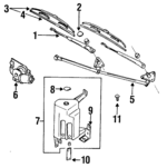 MB944049 - : Wiper Arm for Mitsubishi Image