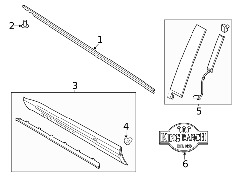 Exterior Trim - Front Door for 2020 Ford Explorer #0