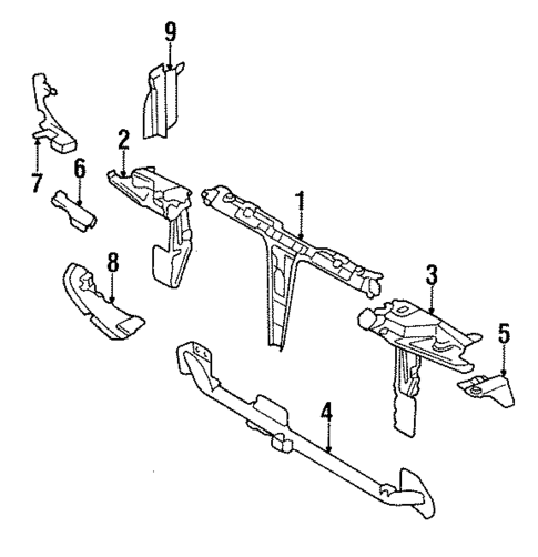 Radiator Support for 1996 Audi Cabriolet #0