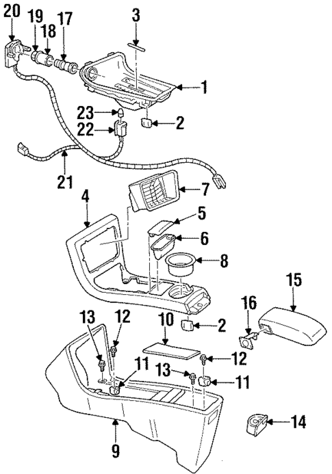 Front Console for 1998 Chevrolet Lumina #0