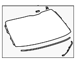 681050E250 - : Lift Gate Glass for Lexus: RX350, RX350h, RX450h+, RX500h Image
