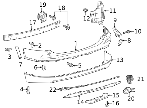 Bumper & Components - Rear for 2018 Toyota RAV4 #0