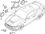 NX7Z18808A - Body: Inst Panel Speaker for Ford: Mustang Image