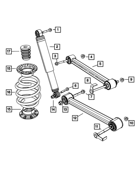 Rear Suspension and Cradle for 2012 Jeep Liberty #0
