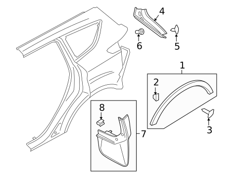 Exterior Trim - Quarter Panel for 2016 Ford Escape #0