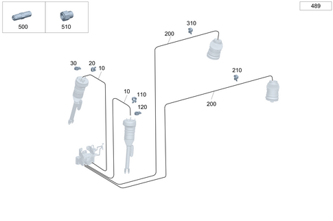 Line Routing with Air Suspension for 2025 Mercedes-Benz EQS AMG #0