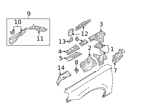 Structural Components & Rails for 2005 Nissan Maxima #0