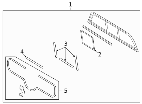 Glass & Hardware - Back for 2008 Ford F-150 #1