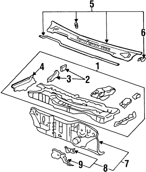 Cowl for 1995 Honda Civic #0