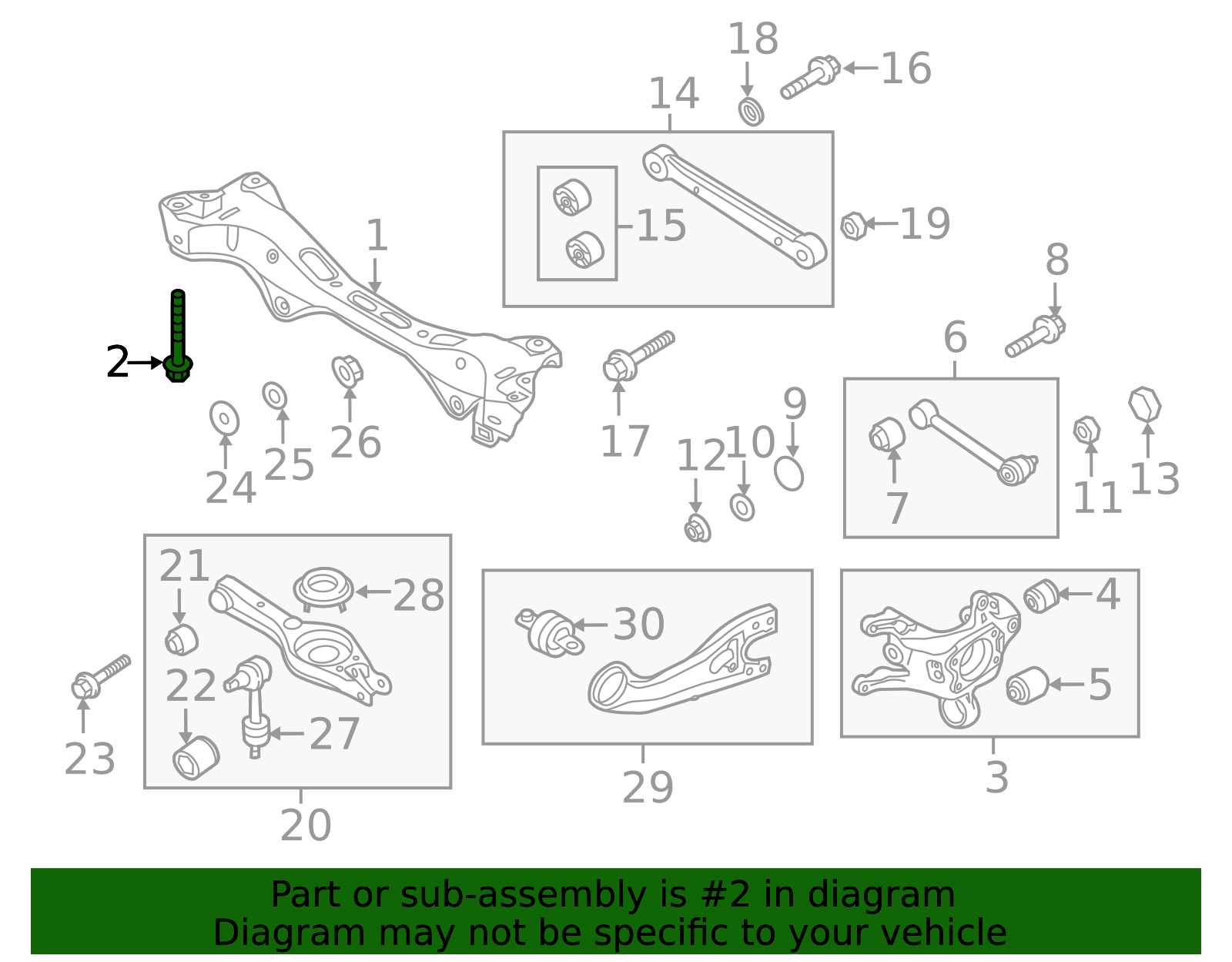 55448-4C000 - Suspension Cross-Member Bolt 2015 Kia Optima | Kia.Parts ...
