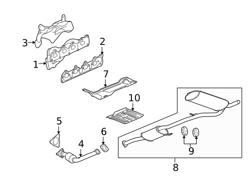 Exhaust Components for 2008 Saturn Vue #0