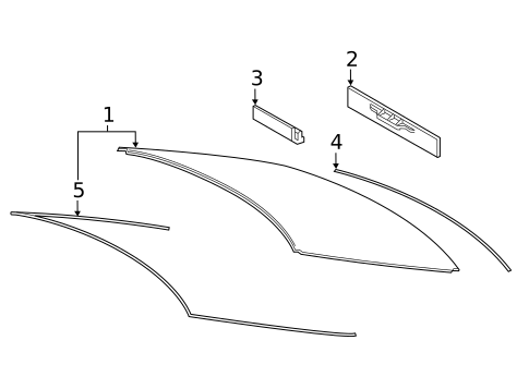 Glass & Hardware - Back for 2025 Lexus ES300h #0