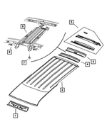 55255503AB - Body Sheet Metal Except Doors: Roof Front Header for Dodge: Dakota, Durango Image