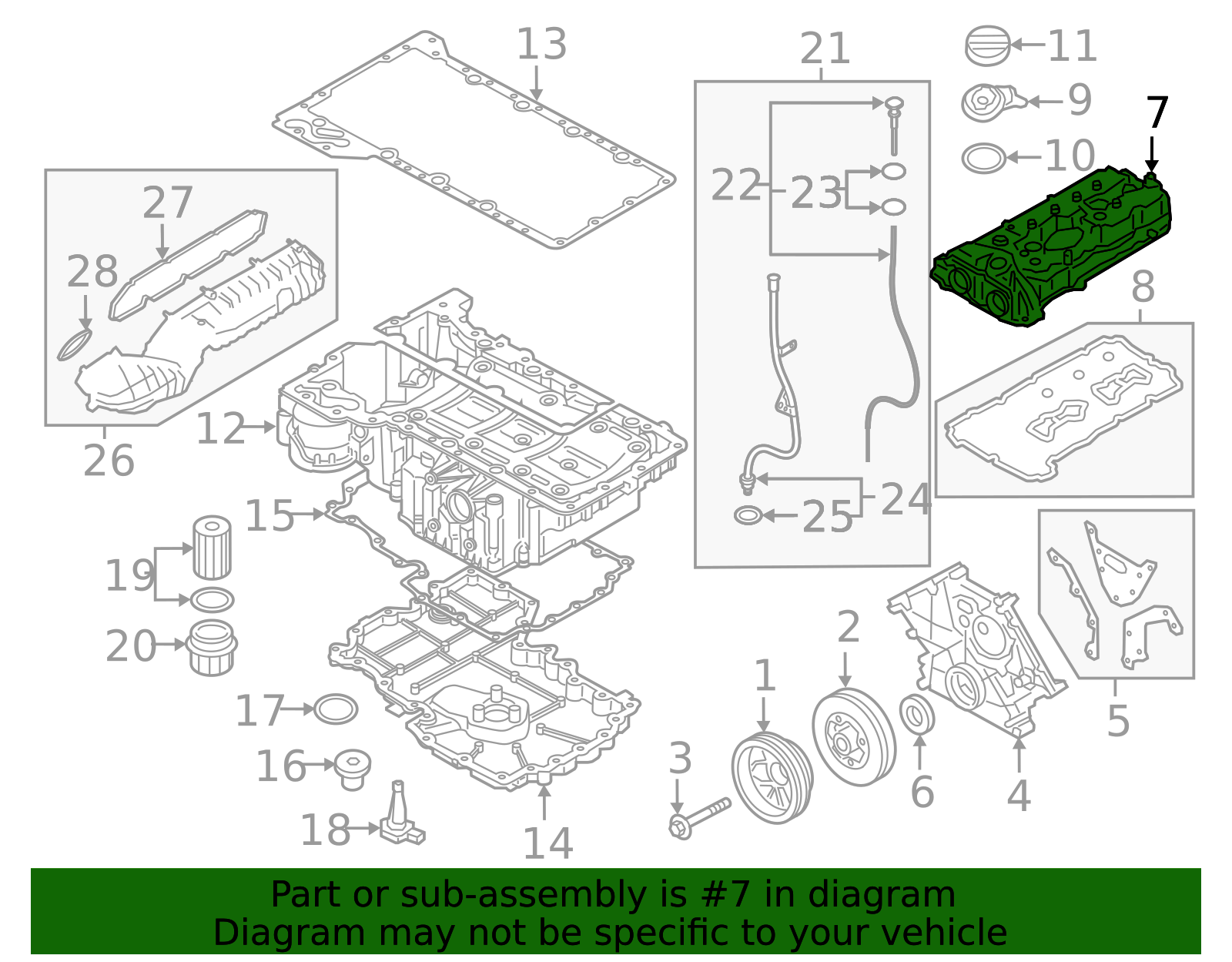 11128699195 - 2019-2025 BMW Valve Cover (11-12-8-699-195) | BMW of ...