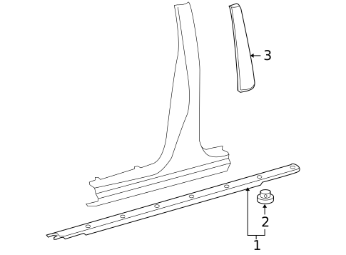 Exterior Trim - Pillars for 2009 Scion xD #0