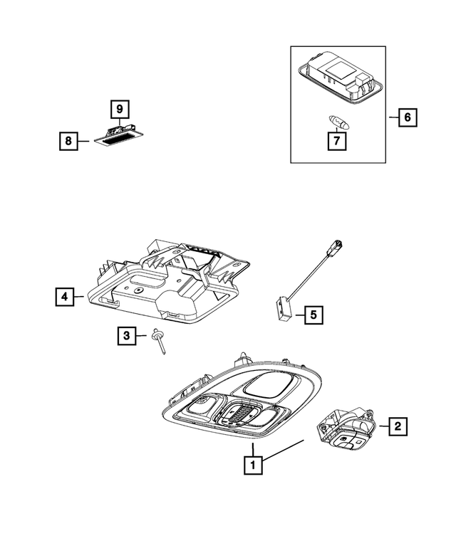 6QM67MS7AA - Interior Trim: Sunroof Switch for Mopar Image