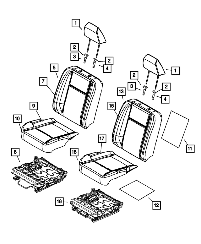 5161064AA - Interior Trim: Headrest Sleeve for Mopar Image