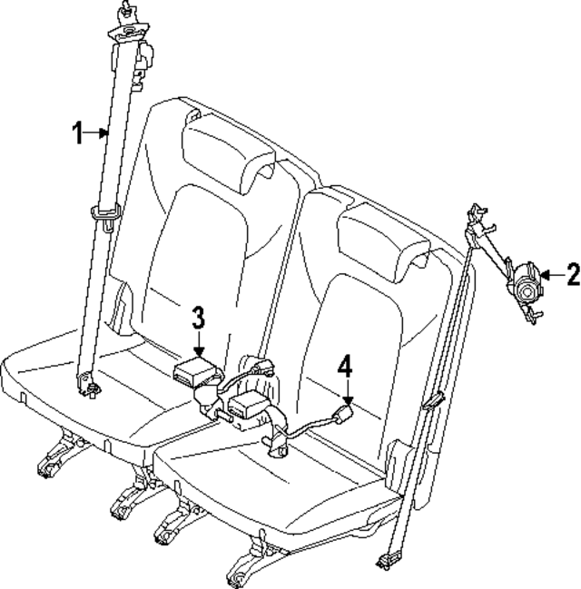 89823R6000YTH - : Seat Belt Lap And Shoulder Belt for Hyundai Image