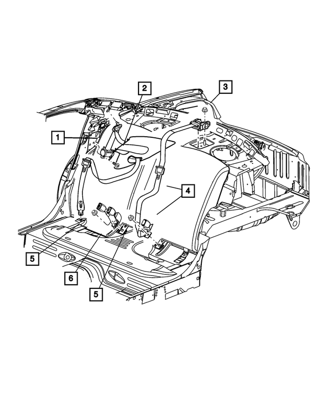 SP39XT5BA - Interior Trim: Retractor Seat Belt, Left for Mopar Image