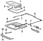 70200SE3000 - Body: Glass for Honda: Accord Image