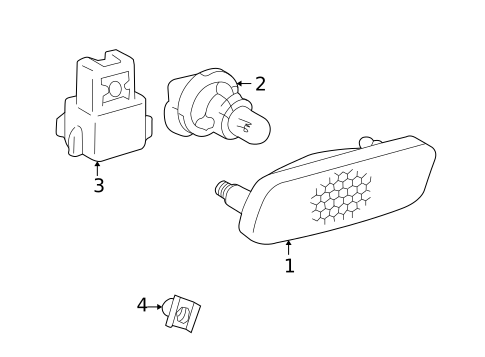 Side Marker & Signal Lamps for 2004 Lexus IS300 #0