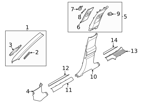 Interior Trim - Pillars for 2021 Genesis GV80 #0