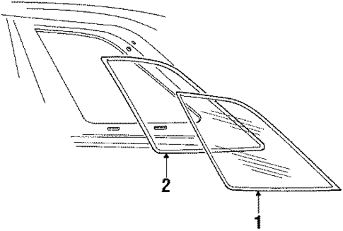 Glass & Hardware for 1986 Ford Mustang #0