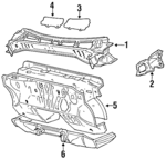 5570020440 - Body: Cowl Top Panel for Toyota: Celica Image