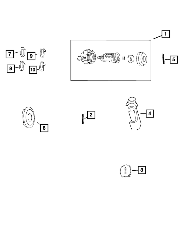 68078076AB - Doors, Door Mirrors and Related Parts: Latch Clip Kit for Mopar Image image