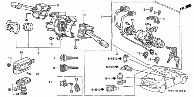 Combination Switch for 2000 Honda Civic #0