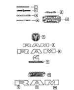 68498556AA - Exterior Ornamentation: Nameplate for Mopar Image