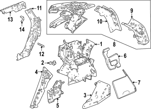 Inner Structure for 2023 Acura MDX #1